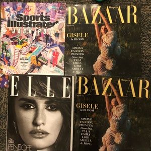 Elle and bazaar magazine penelope Cruz Gisele bundchen